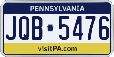 PA license plate JQB5476