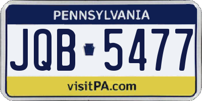 PA license plate JQB5477