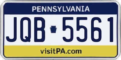 PA license plate JQB5561