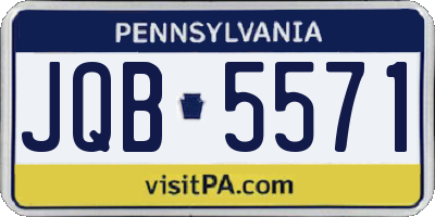 PA license plate JQB5571