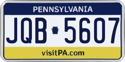 PA license plate JQB5607