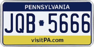 PA license plate JQB5666