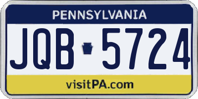 PA license plate JQB5724