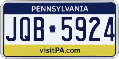 PA license plate JQB5924