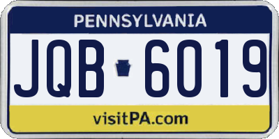 PA license plate JQB6019