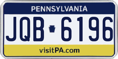 PA license plate JQB6196