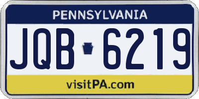 PA license plate JQB6219