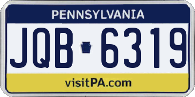 PA license plate JQB6319