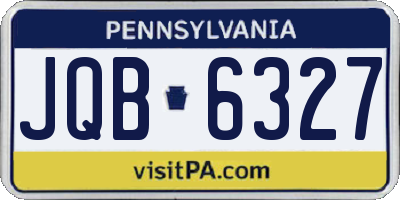 PA license plate JQB6327