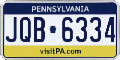 PA license plate JQB6334
