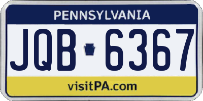 PA license plate JQB6367