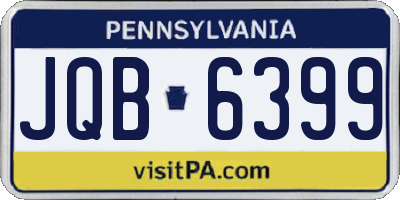 PA license plate JQB6399