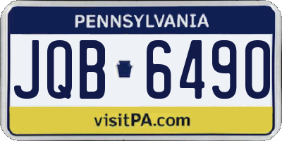 PA license plate JQB6490