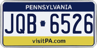 PA license plate JQB6526