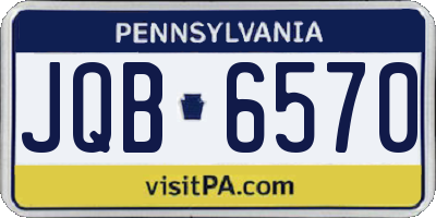 PA license plate JQB6570