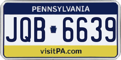 PA license plate JQB6639