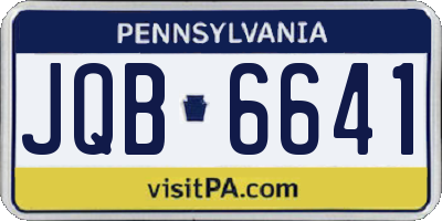 PA license plate JQB6641