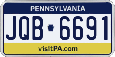 PA license plate JQB6691