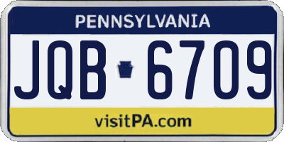 PA license plate JQB6709
