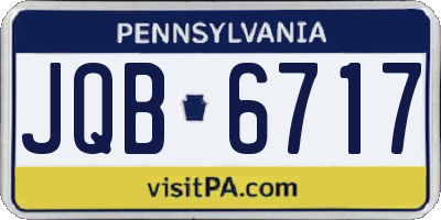 PA license plate JQB6717