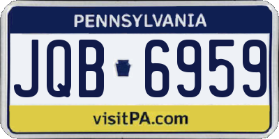 PA license plate JQB6959
