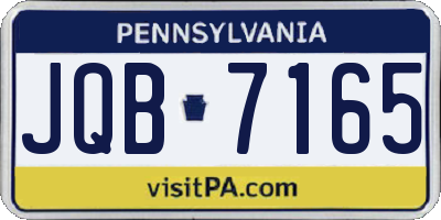 PA license plate JQB7165