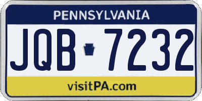 PA license plate JQB7232