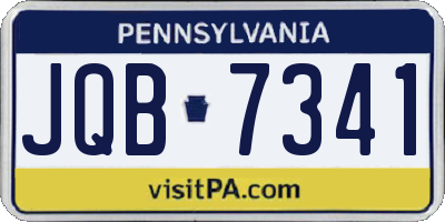 PA license plate JQB7341
