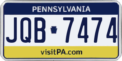 PA license plate JQB7474