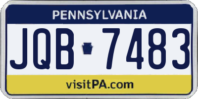 PA license plate JQB7483