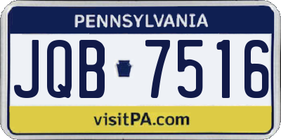 PA license plate JQB7516