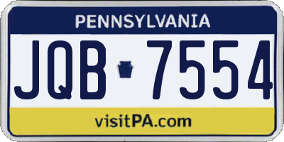 PA license plate JQB7554