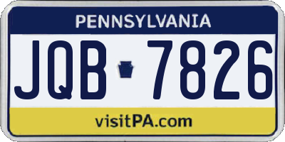 PA license plate JQB7826