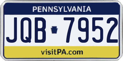 PA license plate JQB7952