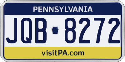 PA license plate JQB8272