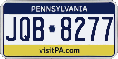 PA license plate JQB8277