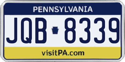 PA license plate JQB8339