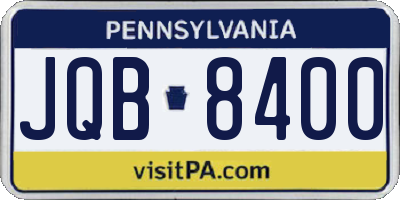 PA license plate JQB8400