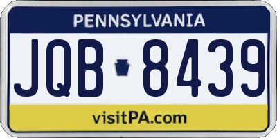 PA license plate JQB8439