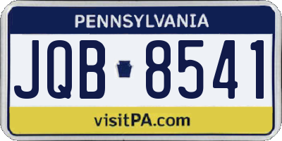 PA license plate JQB8541