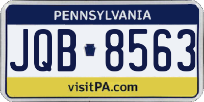 PA license plate JQB8563