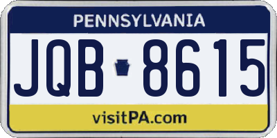 PA license plate JQB8615