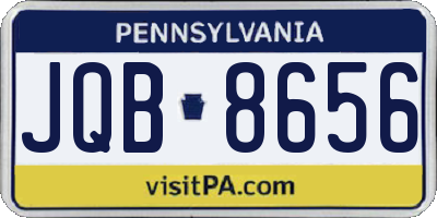 PA license plate JQB8656