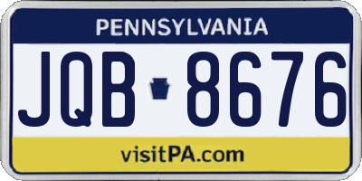 PA license plate JQB8676