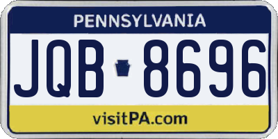 PA license plate JQB8696