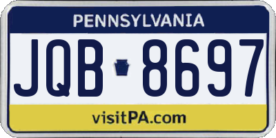 PA license plate JQB8697