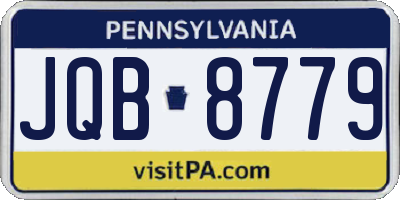 PA license plate JQB8779