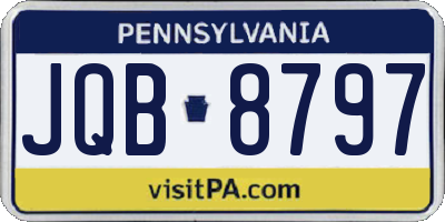 PA license plate JQB8797