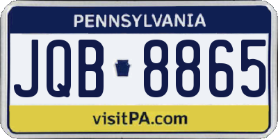 PA license plate JQB8865