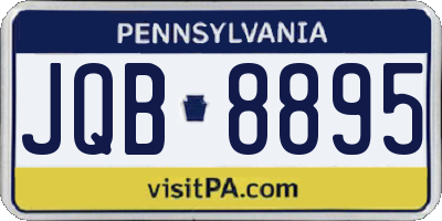 PA license plate JQB8895